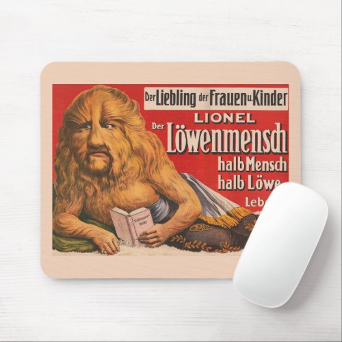 A Man With Lions Head Reading Shakespeare 1913 Mouse Pad