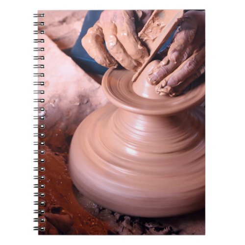 A man works in a pottery pot Safi Morocco Notebook