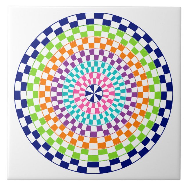 A mandala ceramic tile (Front)
