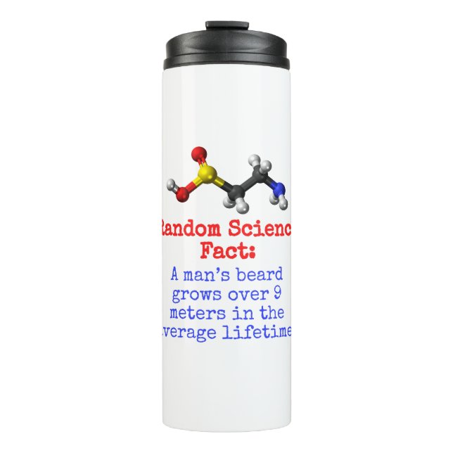 A Man's Beard Grows Over 9 Meters - Science Fact Thermal Tumbler (Front)