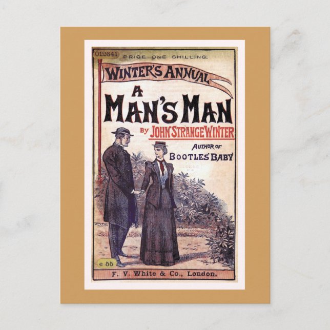 A Man's Man Vintage Book Cover Postcard (Front)