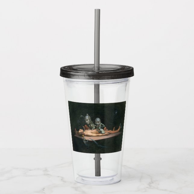 A Man's Near Death Experience & Gothic Spirits Acrylic Tumbler (Front)