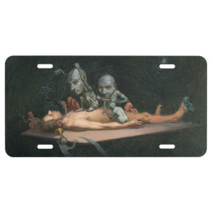 A Man's Near Death Experience & Gothic Spirits License Plate