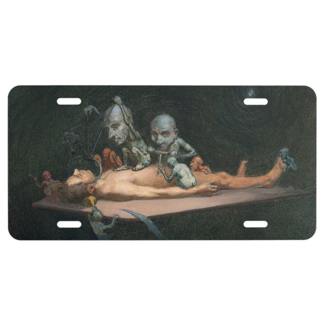 A Man's Near Death Experience & Gothic Spirits License Plate (Front)