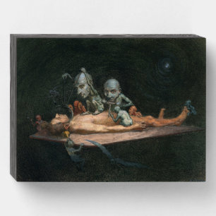 A Man's Near Death Experience & Gothic Spirits Wooden Box Sign