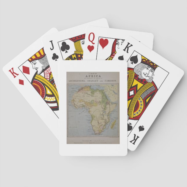 A Map of Africa to Illustrate the Travels of David Poker Cards (Back)