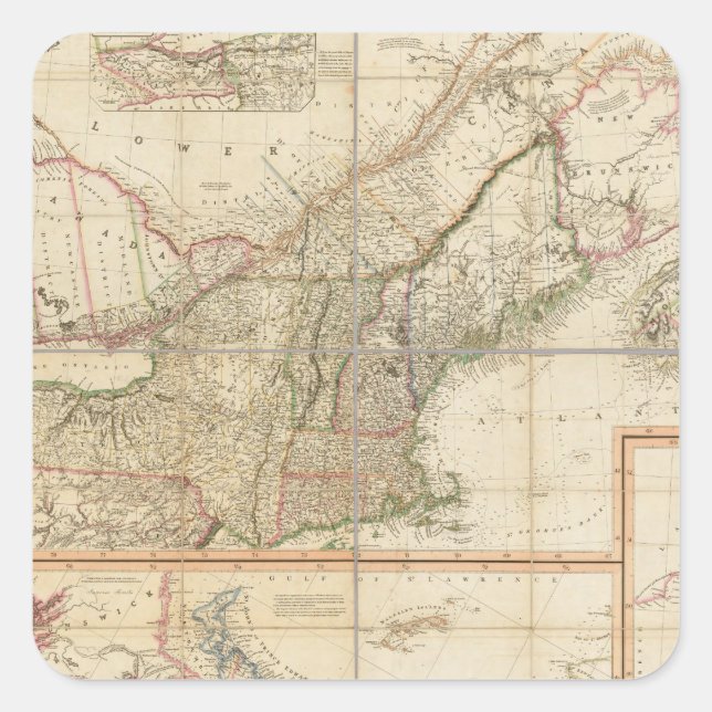 A Map of Cabotia Square Sticker (Front)