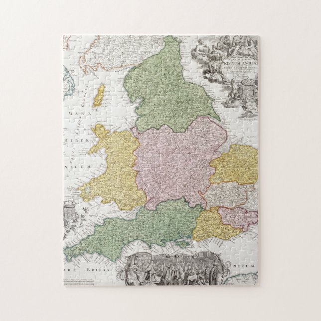 A Map of England | 1760 Jigsaw Puzzle (Vertical)