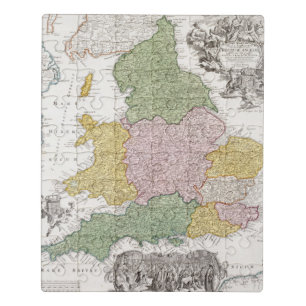 A Map of England   1760 Jigsaw Puzzle