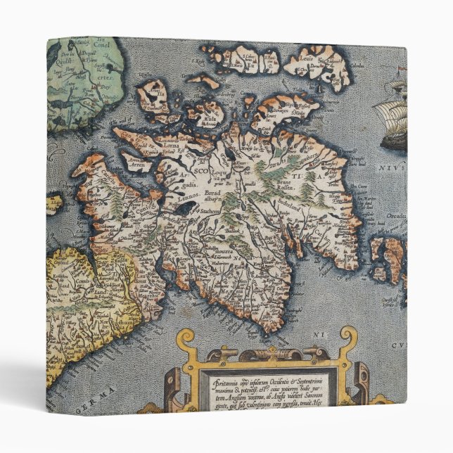 A Map of Great Britain | 1587 3 Ring Binder (Front/Spine)