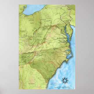 A map of important places to Southeast Indians Poster