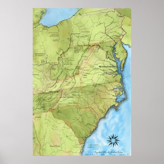 A map of important places to Southeast Indians Poster (Front)