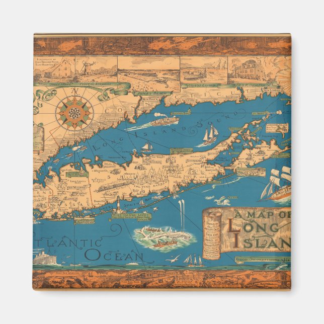 A Map of Long Island. Magnet (Front)
