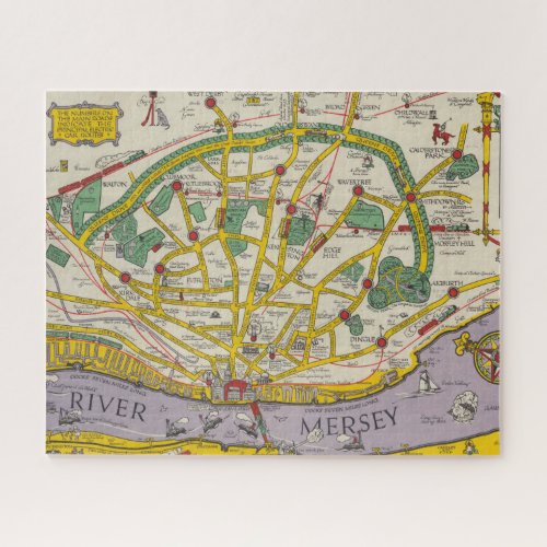A Map of Merseyside Liverpool Jigsaw Puzzle