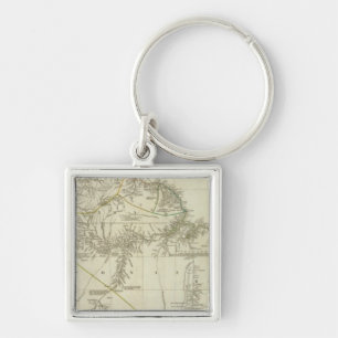 A map of South America, northern section Keychain