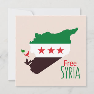 A map of Syria featuring the Revolution Flag Invitation