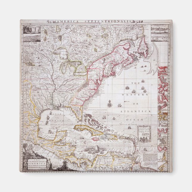 A Map of the British Empire in America Magnet (Front)