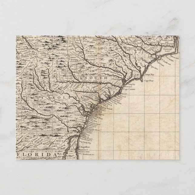 A Map of the British Empire in America Sheet 10 Postcard (Front)