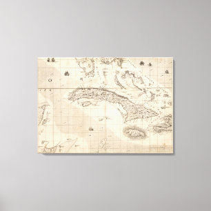 A Map of the British Empire in America Sheet 14 Canvas Print