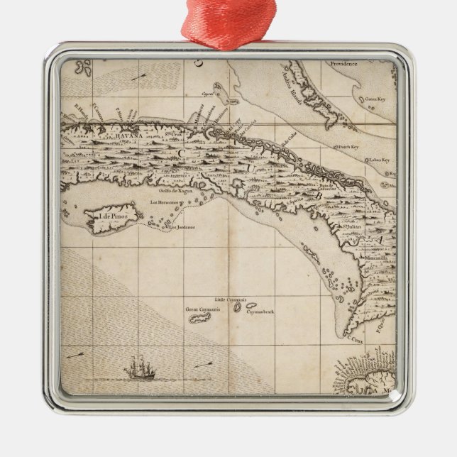 A Map of the British Empire in America Sheet 14 Metal Ornament (Front)