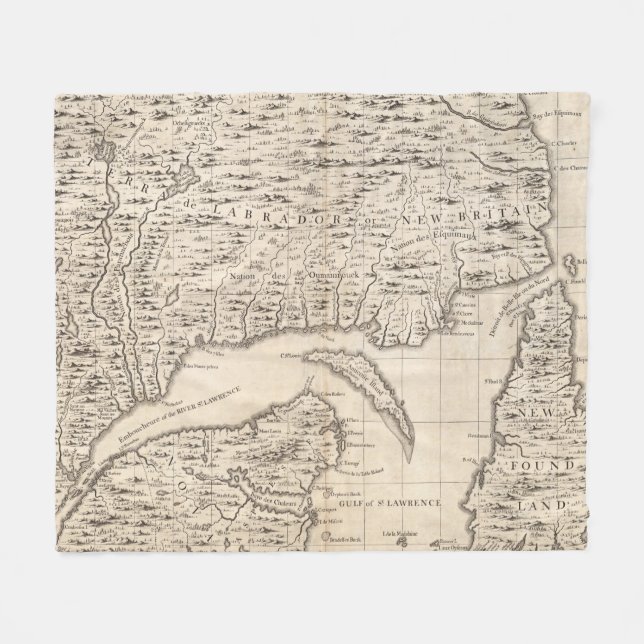 A Map of the British Empire in America Sheet 3 Fleece Blanket (Front (Horizontal))