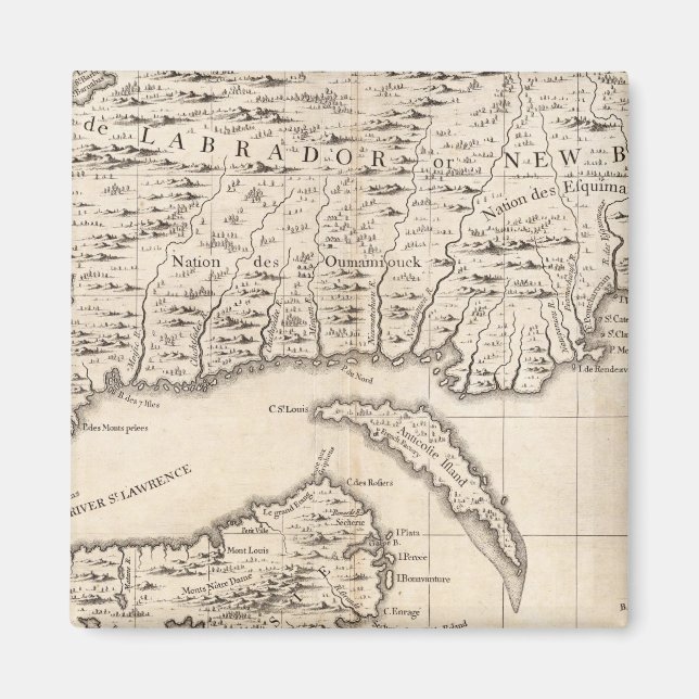 A Map of the British Empire in America Sheet 3 Magnet (Front)