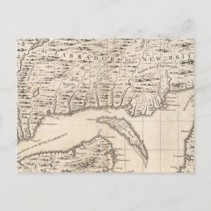 A Map of the British Empire in America Sheet 3 Postcard