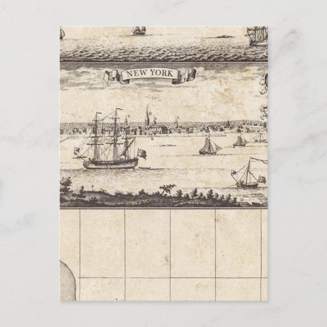 A Map of the British Empire in America Sheet 4 Postcard (Front)