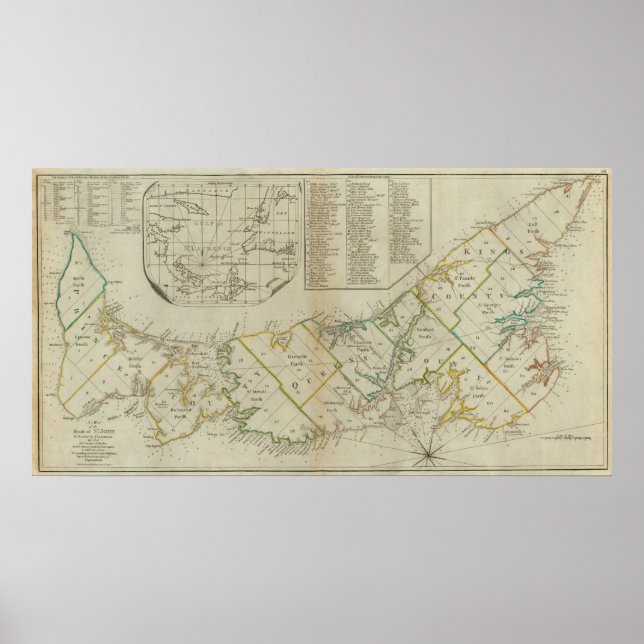 A Map of the Island of St John Poster (Front)