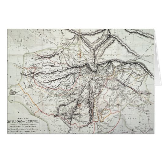 A Map of the Kingdom of Kabul Cards (Front Horizontal)