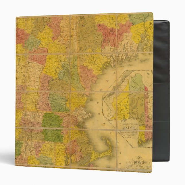 A Map of the New England States 3 Ring Binder (Front/Inside)
