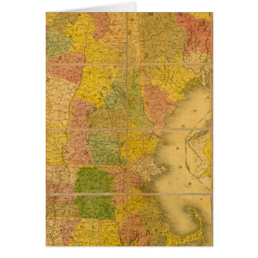 A Map of the New England States Cards (Front)