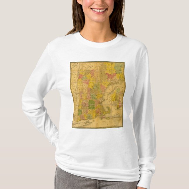 A Map of the New England States T-Shirt (Front)