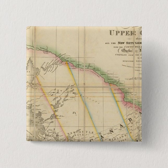 A Map of the Province of Upper Canada Button (Front)