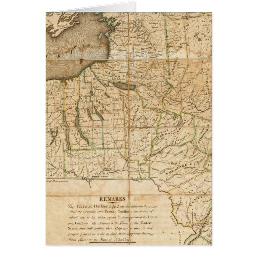 A Map of the State Of New York Cards (Front)