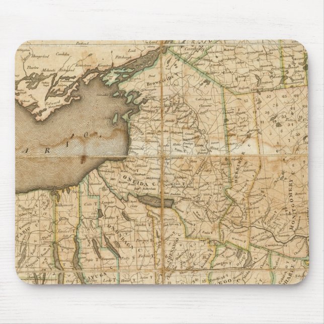 A Map of the State Of New York Mouse Pad (Front)