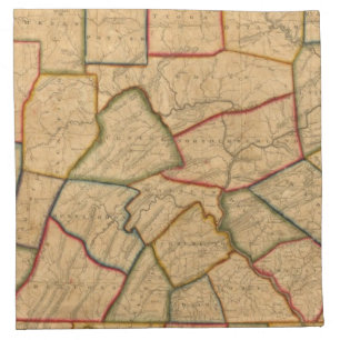 A Map Of The State Of Pennsylvania Cloth Napkin