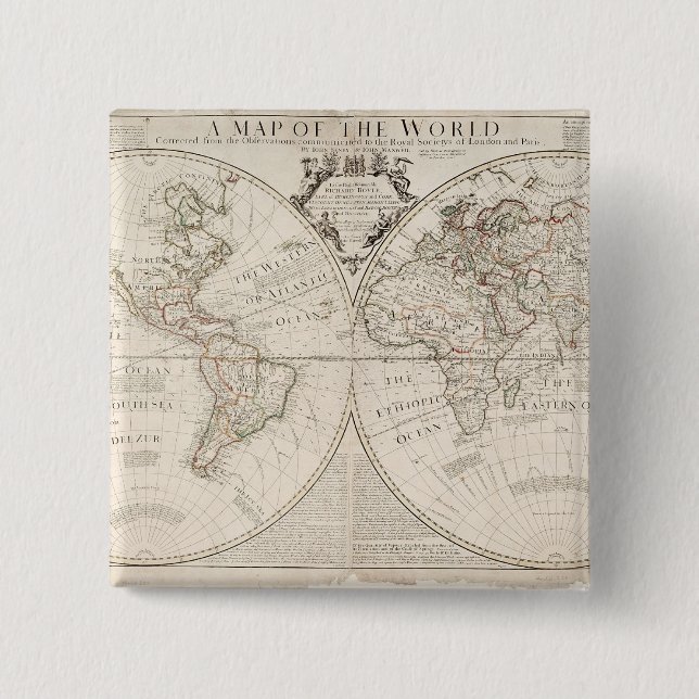 A Map of the World Button (Front)