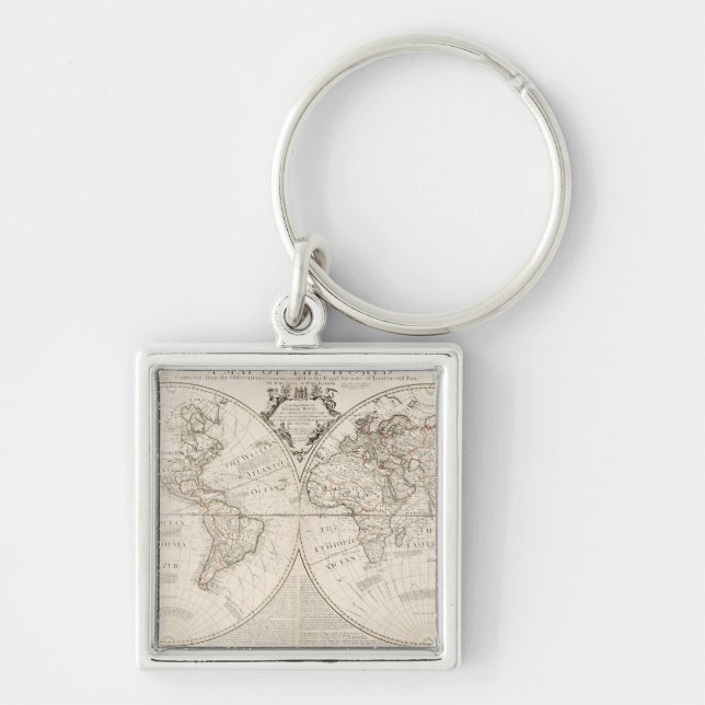 A Map of the World Keychain (Front)