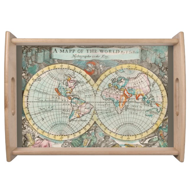 A Map of the World  Serving Tray (Front)