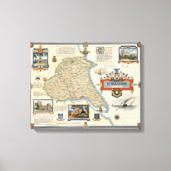 A Map Of Yorkshire: East Riding Canvas Print by davidrumsey at Zazzle