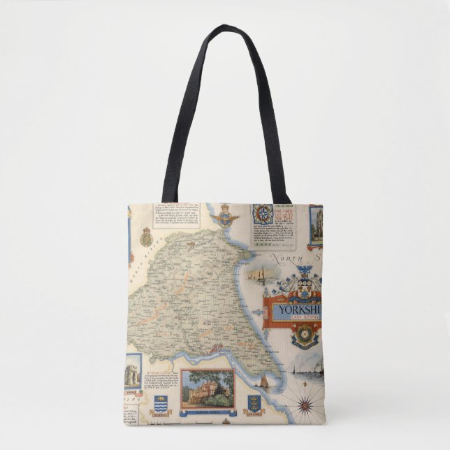 A Map of Yorkshire: East Riding Tote Bag (Front)