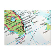 A map showing the American city of Miami