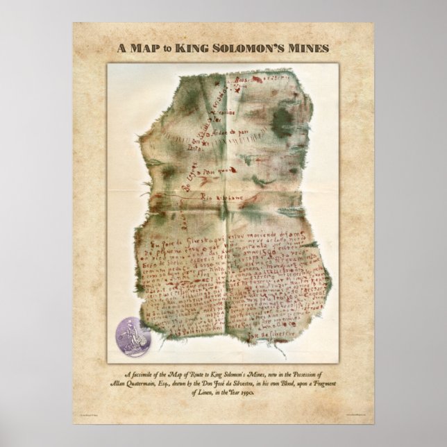 A Map to King Solomon's Mines Poster (Front)