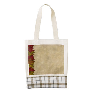 A Maple Leaf Border Zazzle HEART Tote Bag