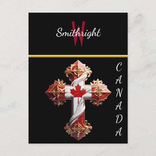 A Maple Leaf Cross of Unity Postcard