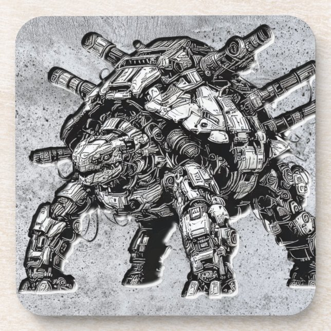 a marble-like coaster inspired by the mechanical l (Front)