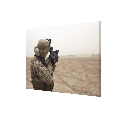 A Marine fires the M_32 Canvas Print