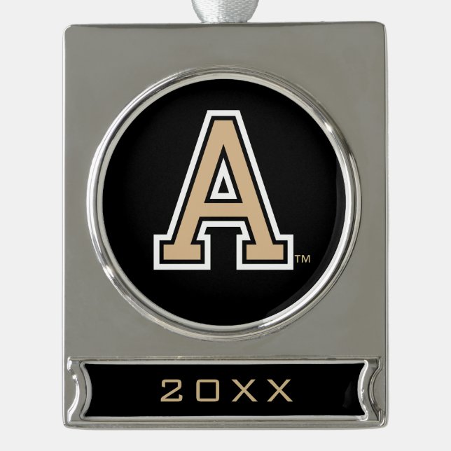 A Mark Silver Plated Banner Ornament (Front)