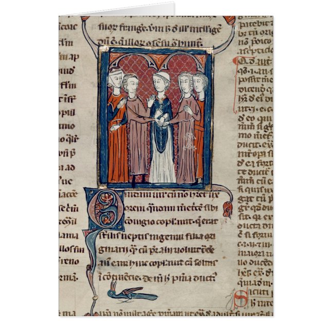 A Marriage Scene, from 'Decrets de Gratien' Cards (Front)